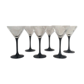 Black stemware vintage