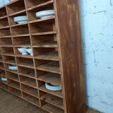 Wooden sorting cabinet with 50 compartments.