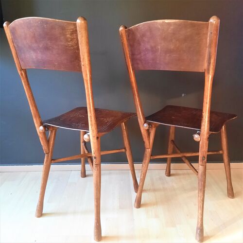 Paire de chaises Kohn Art-Nouveau