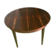Table ronde scandinave en palissandre avec rallonge