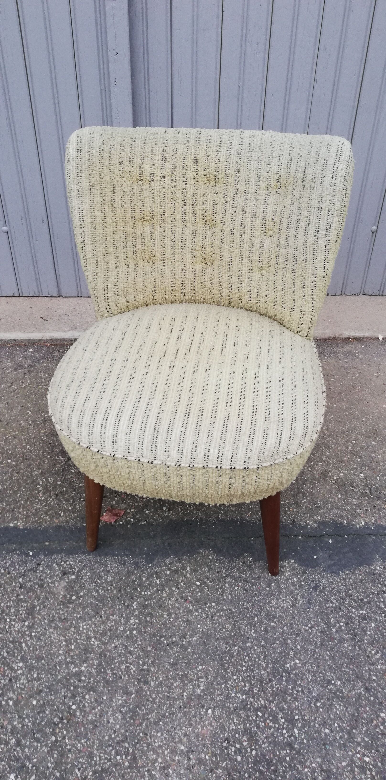 Vintage armchair beige fabric