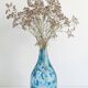 Brutalist Blue and White Reactive Art Glass Vase, Europe, 1970s
