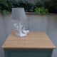Vintage jam jar enhanced in smoky green, wooden tray.