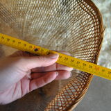 Braided raffia lampshade - Vintage authentic 70s