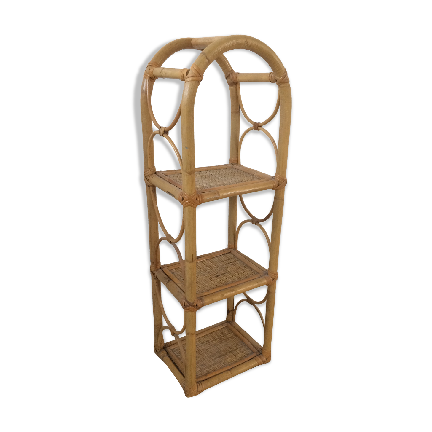 Vintage rattan shelf