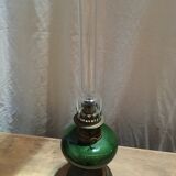 Lampes à pétrole céramique et pied laiton