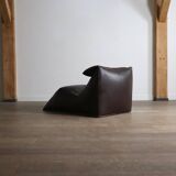 Chaise longue Le bambole en cuir marron par Mario Bellini pour B&B Italia,