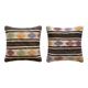 Set of 2 vintage kilim cushion covers 48x51 cm