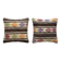 Set of 2 vintage kilim cushion covers 48x51 cm