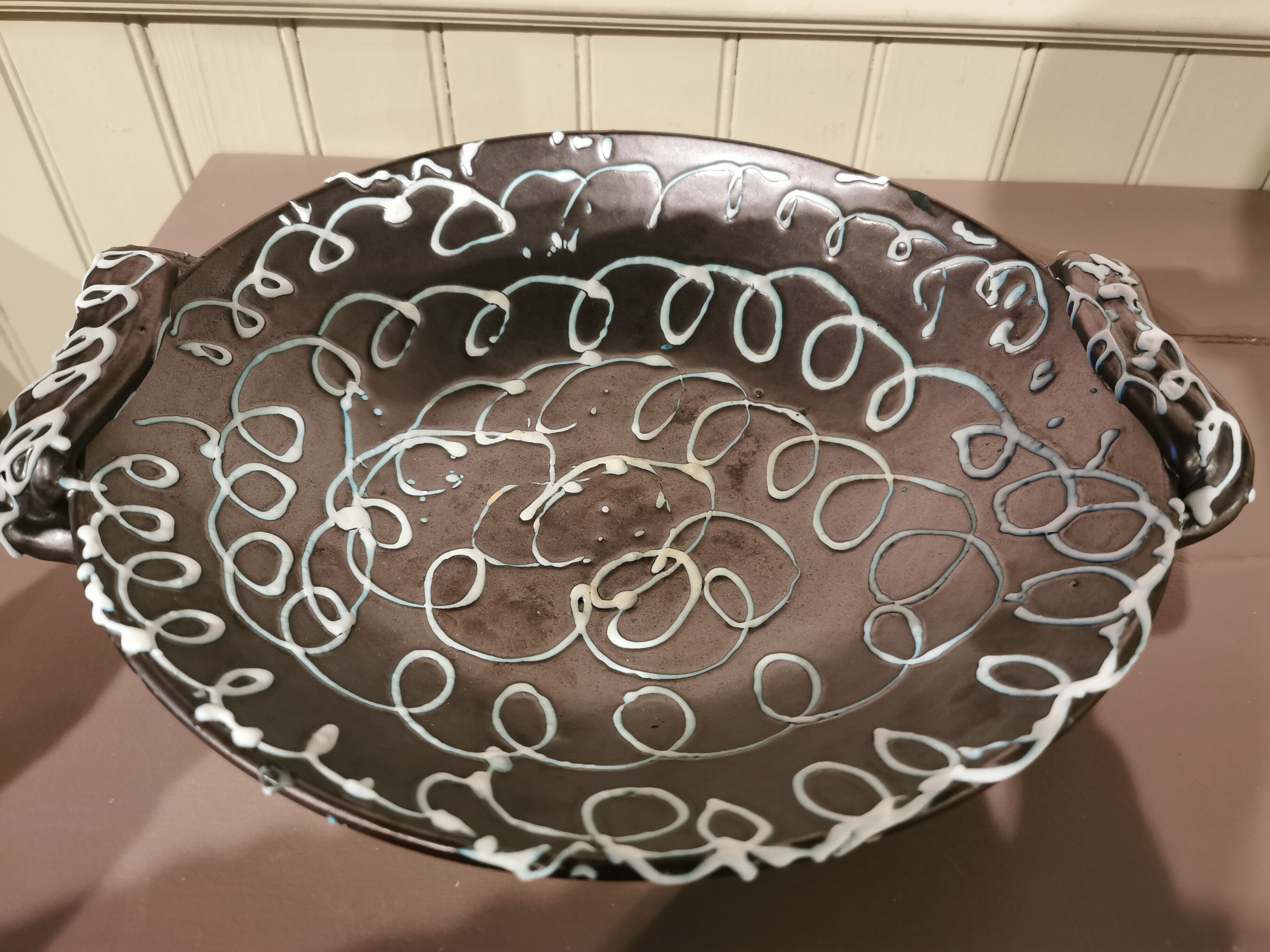 Plate Vallauris signed Lunetta