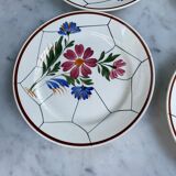 Set of 4 old Saint Amand plates