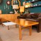 Table basse Wilhelm Renz des années 60 en hêtre