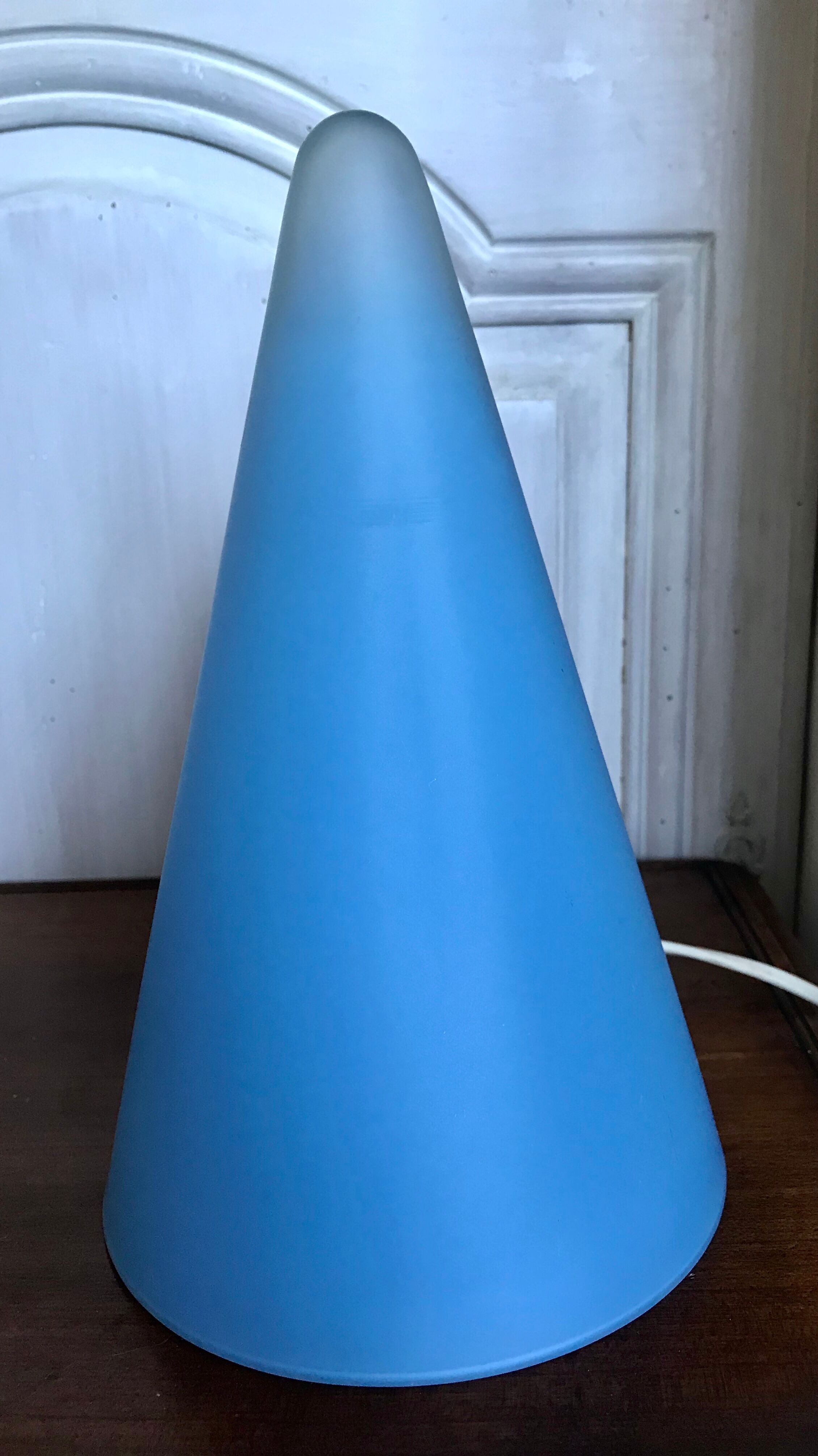 Vintage glass cone lamp