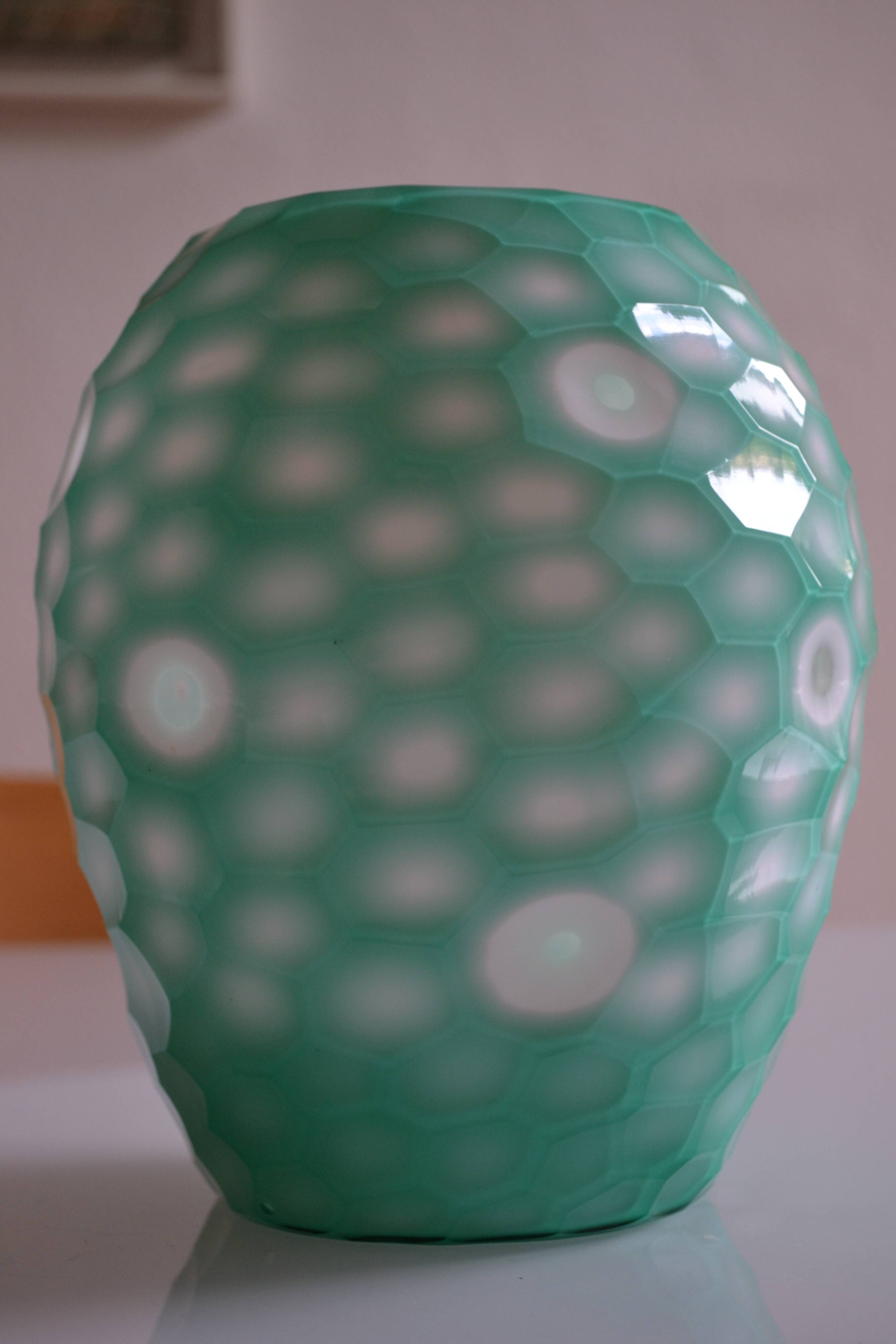 Celadon size multilayer glass vase