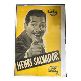 Henri Salvador - grande affiche ancienne