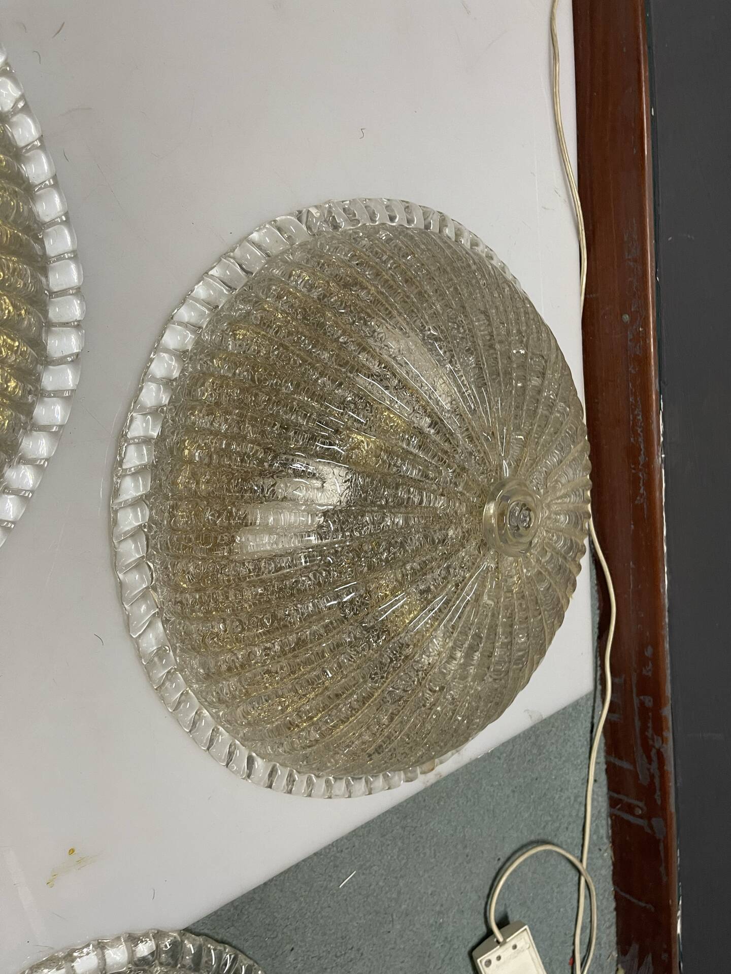 Appliques en verre de Murano, ensemble de 2