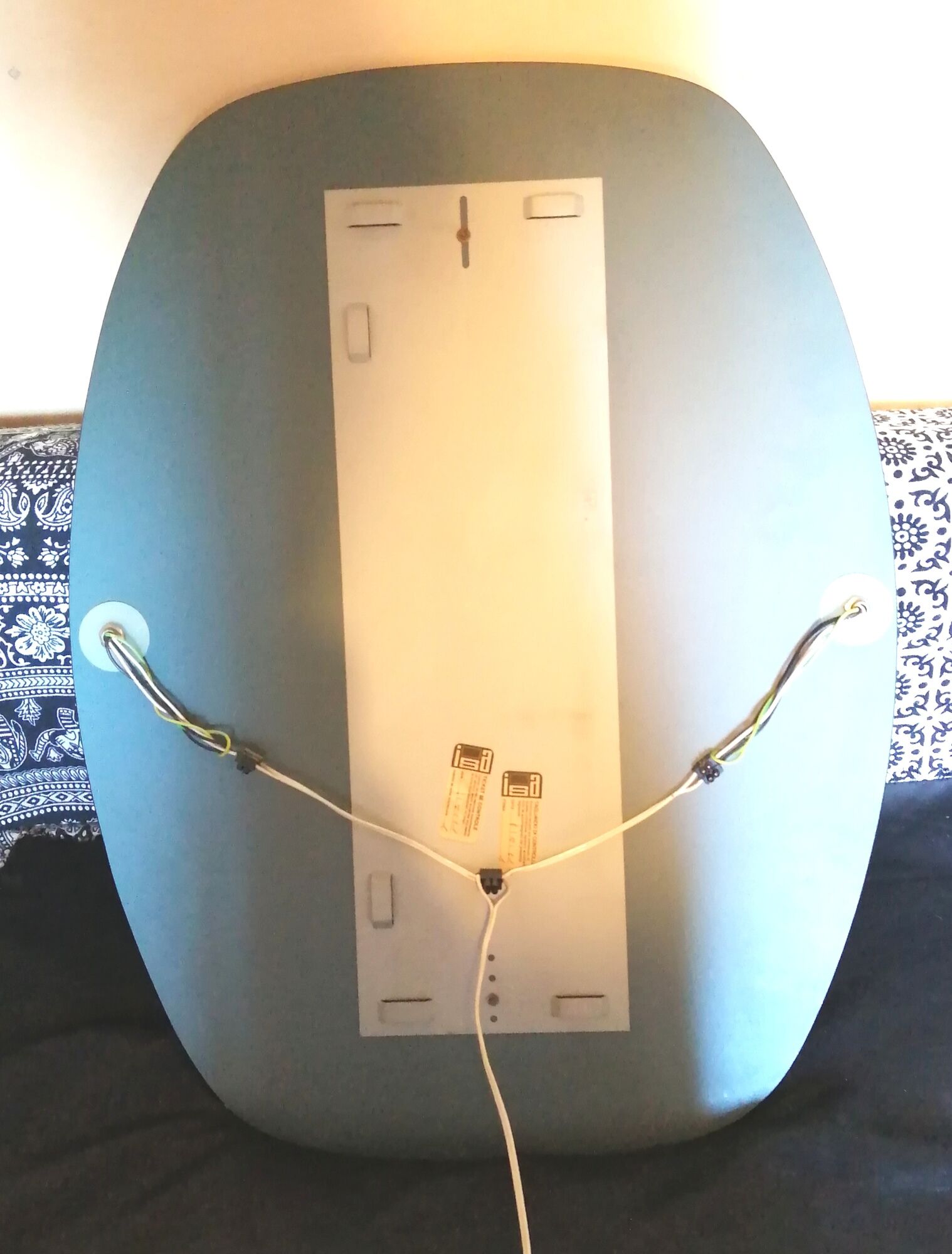Mirror with its Italian smoked glass sconces Fontana Arte Isa 1970