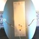 Mirror with its Italian smoked glass sconces Fontana Arte Isa 1970
