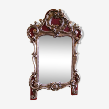 French Gilded Wooden Mirror In Louis XV Style, 2nd Half Of The 19th Century