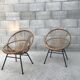 Pair of vintage rattan armchair