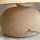 Lampe boule en travertin vintage 1980