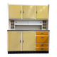 Vintage yellow wooden kitchen unit/buffet/wall cabinet.
