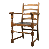 Vintage Medieval Oak Chairs, set of 4