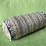 Striped linen cushion