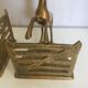 Pair of vintage brass bookbands