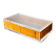 Lucite and rattan vanity box, Christian Dior style, Italy 1970s