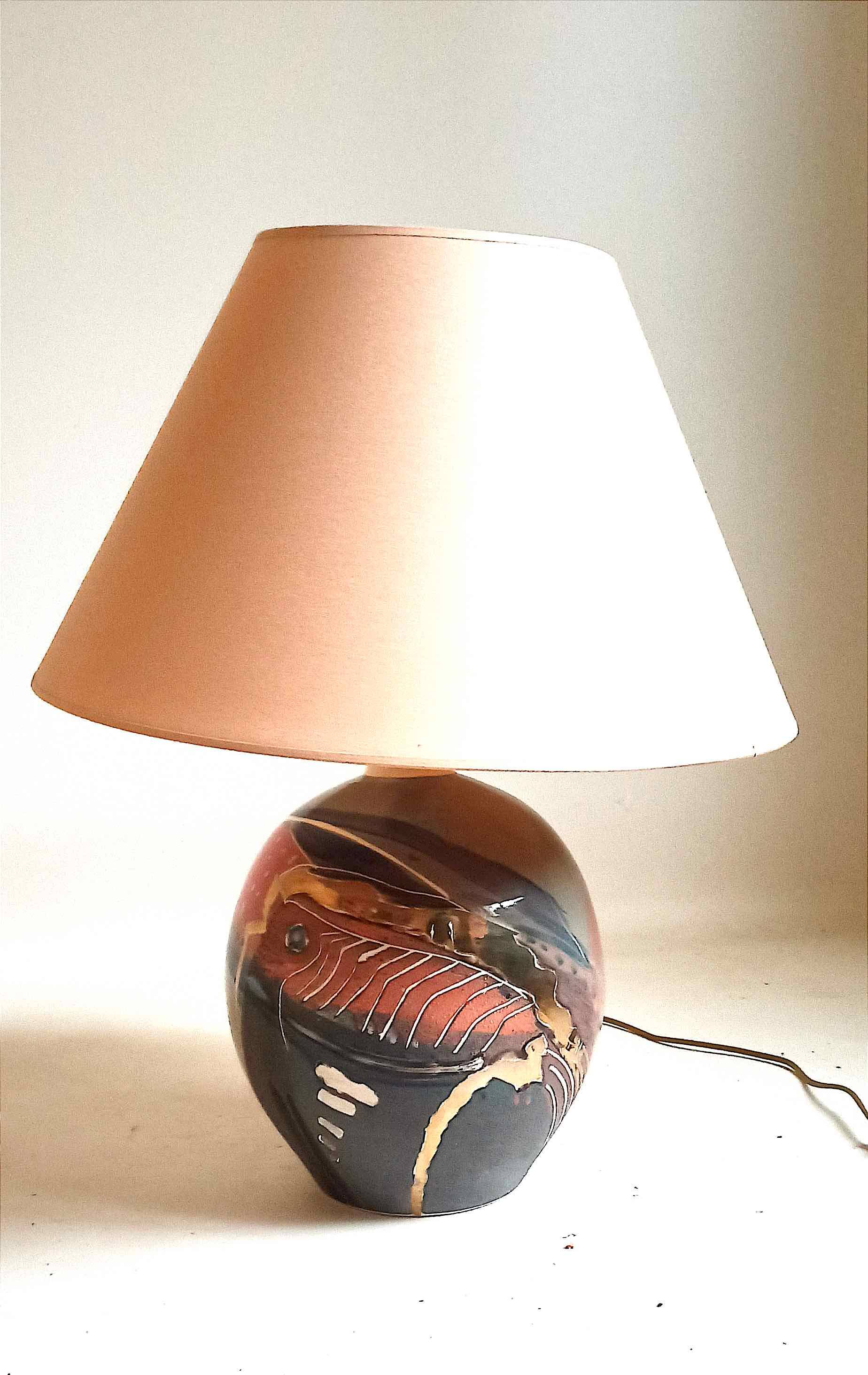 Vintage ceramic table lamp Height 61 cm