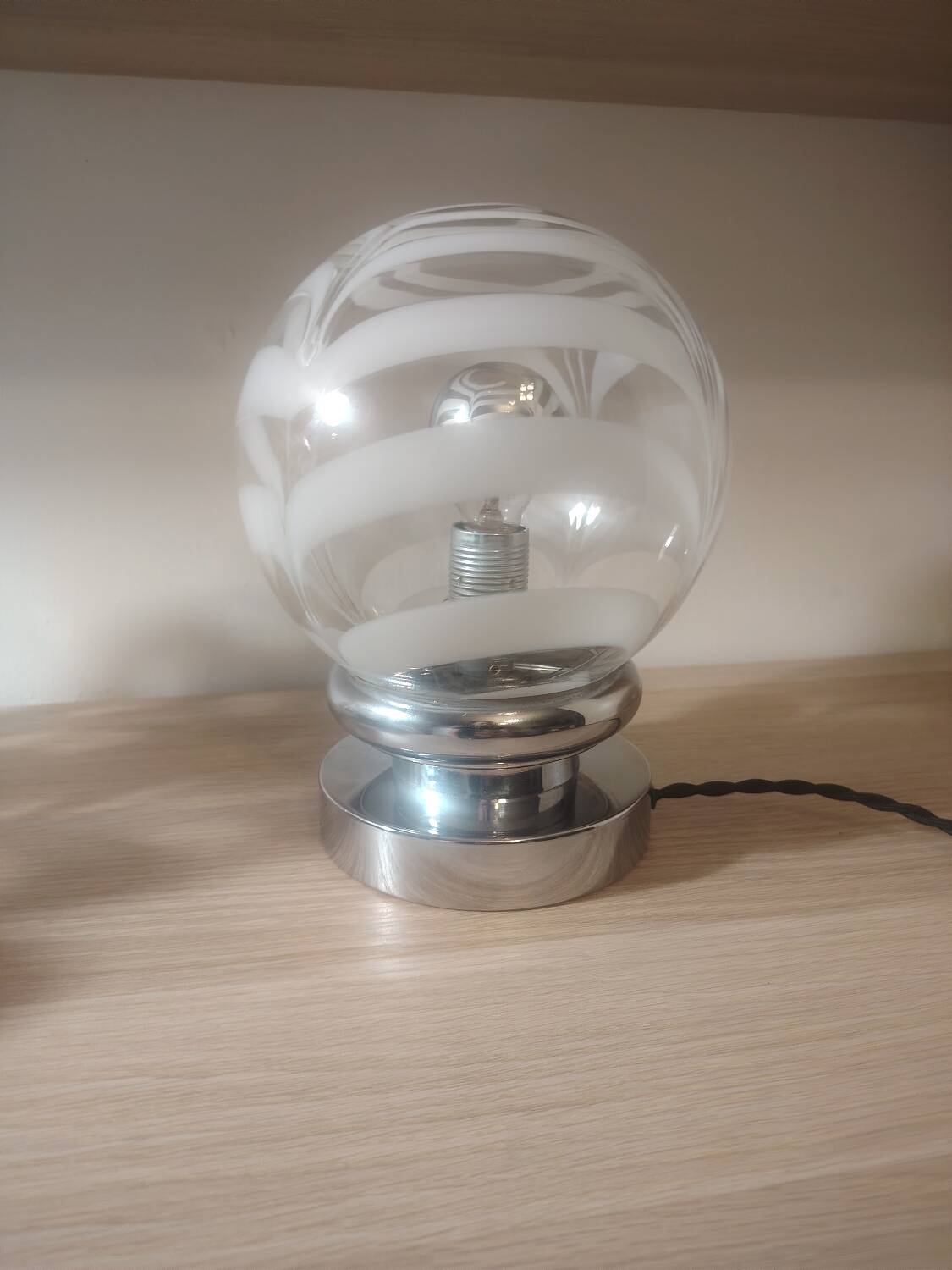 Carlo Nelson glassware as a table lamp