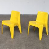 Set of stackable plastic chairs BA 1171 by Helmut Bätzner for Bofinger, 1960s.