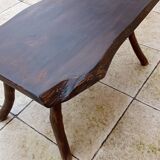 Vintage Brutalist Elm Coffee Table