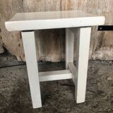 Tabouret de Traite Bois Blanc Vintage