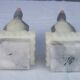 Pair of “penguins” bookends in alabaster