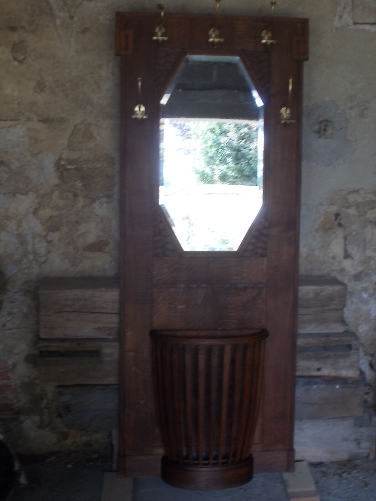 Art Deco coat rack wardrobe