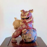 Okimono 19th Kutani lion Shishi /Japan