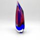 Vase Luigi Onesto Oball Sommerso Flame Blue Magenta 25cm 1.78kg Label