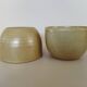 Covered tea bowls in CNP Village sandstone