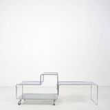 Table basse/chariot modulable conçue par Max Sauze, années 1970