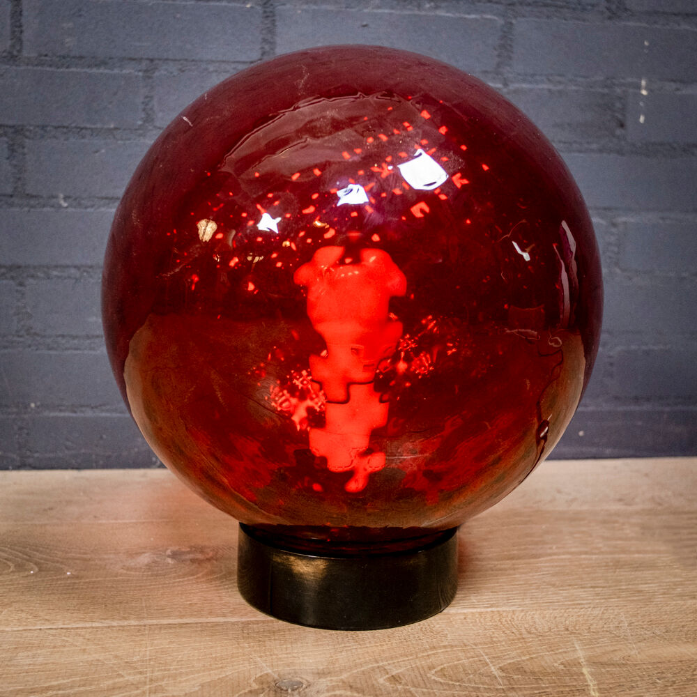 Venini Balloton table lamp red Murano glass