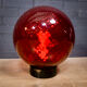 Lampe de table rouge verre de Murano, Venini Balloton