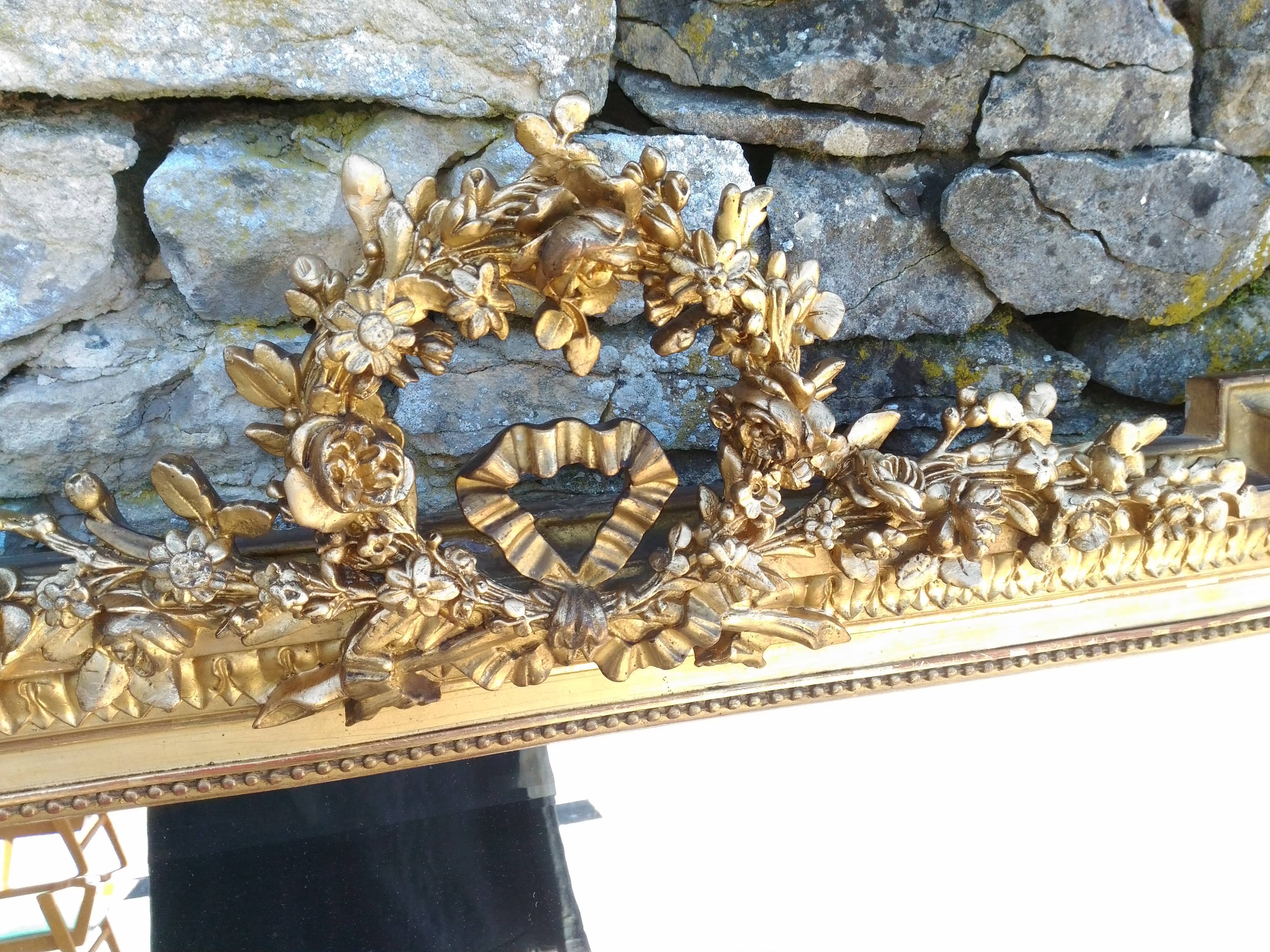Old mirror 19th century 146x97cm