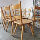 Set de 8 chaises bistrot vintage 1960