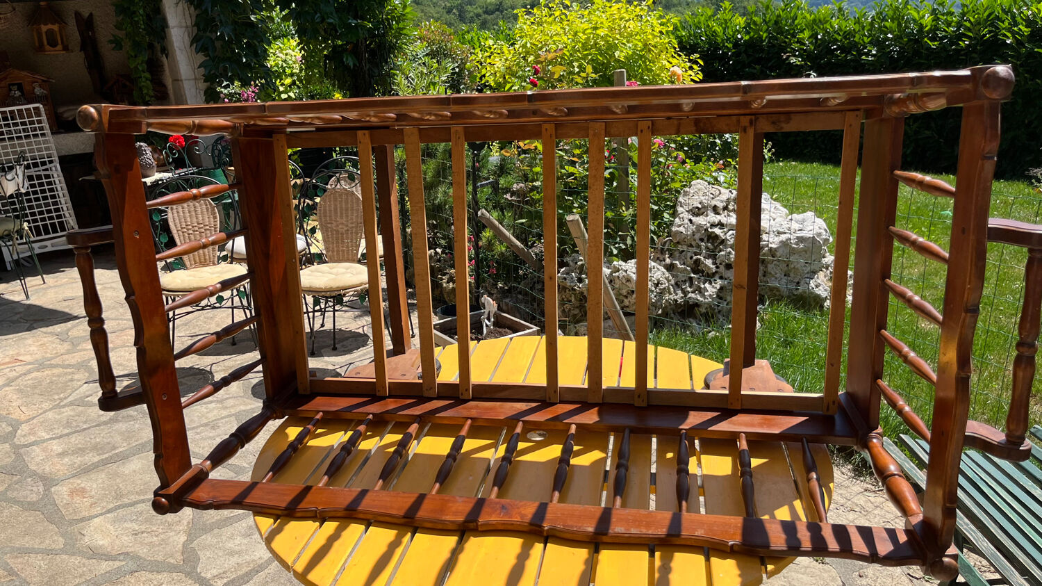 Vintage walnut children's bed