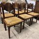Oak chairs with straw seats in the spirit of charles douduyt