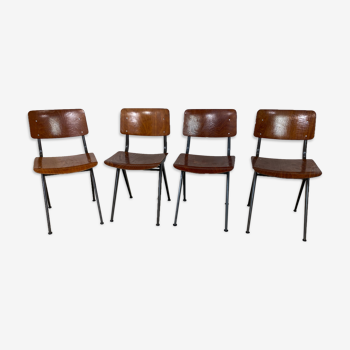 Mid-Century Industrial Chairs from Marko, Set of 4