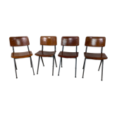 Mid-Century Industrial Chairs from Marko, Set of 4