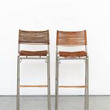 Pair of Tito Agnoli Barstools "MissB" for Pierantonio Bonacina